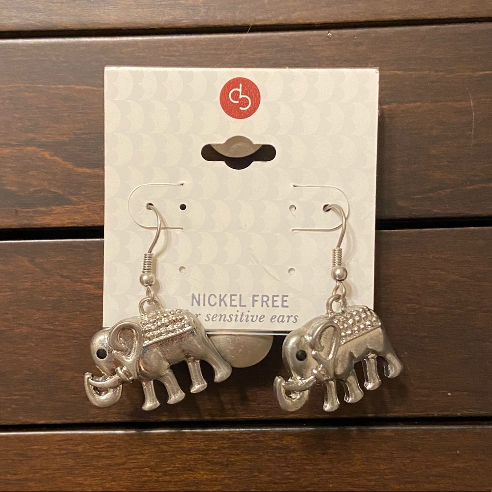 NWT Fancy Elephant Earrings
